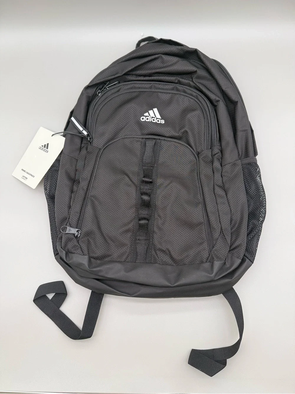 Adidas Black Backpack with Front Organizer and lap top storage.